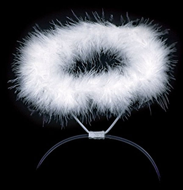 marabou feather angel halo