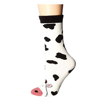cow slipper socks