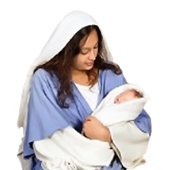 Child Mary Girls Christmas Holy Mother Religious Manger Costume